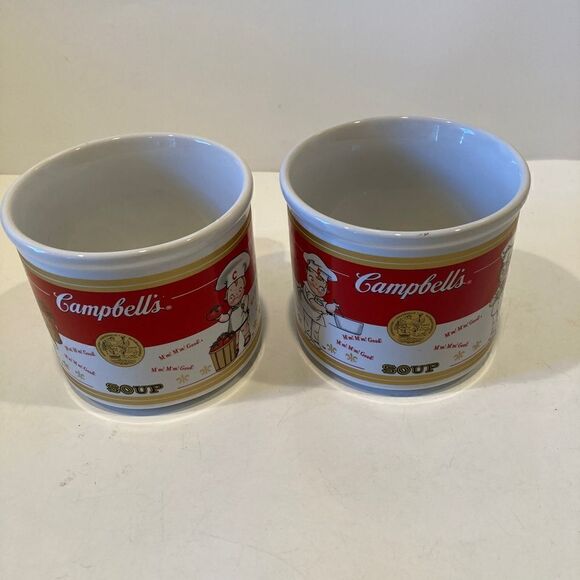 Campbell’s soup 14 oz mugs Set of two 2001 - Picture 1 of 4